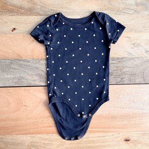 5 for $10 Joe Fresh baby bodysuit 18-24m blue polka dot
